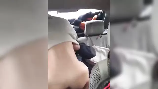 Fucking asian girl on car